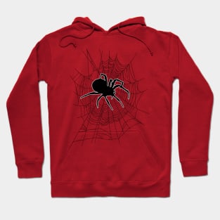 Gothic Spider on Web Hoodie